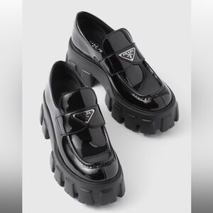 Men’s Prada Monolith Loafer in Glossy Brushed Leather - UK11/US12 - NWOB